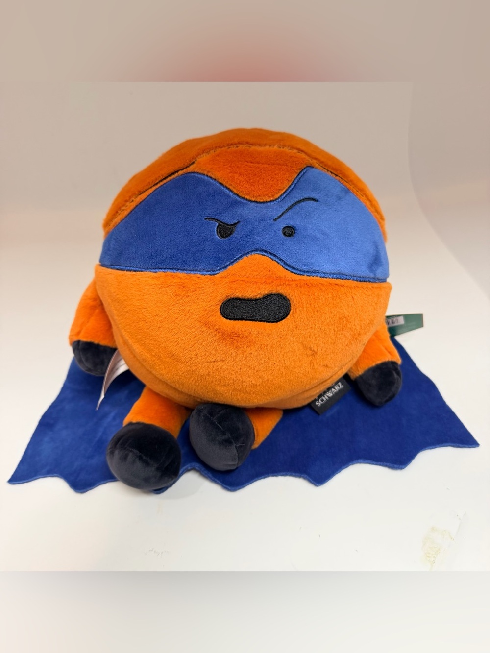 FAO Schwarz Orange & Blue Plush Superhero Buddy